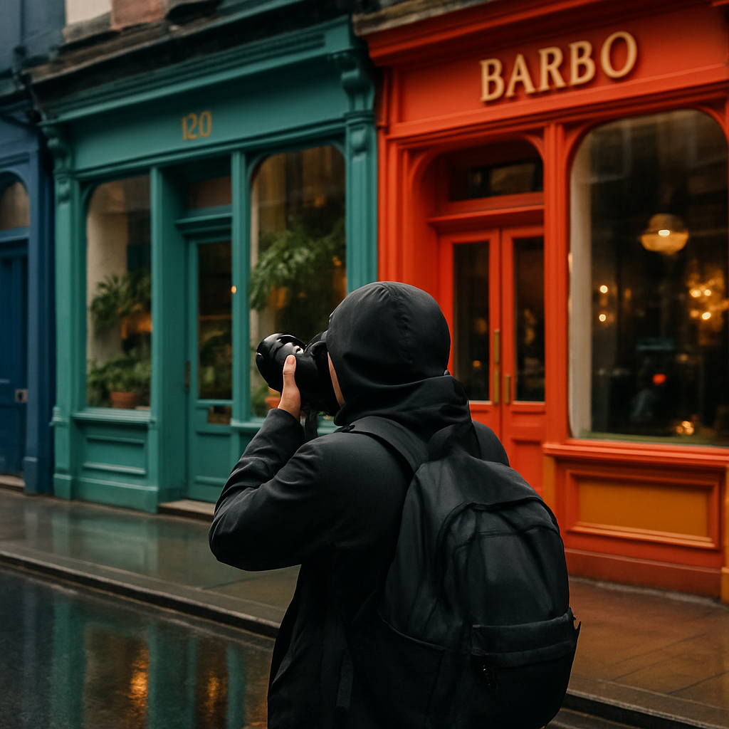 City walk photographer capturing everyday life into art through colourful street scenes