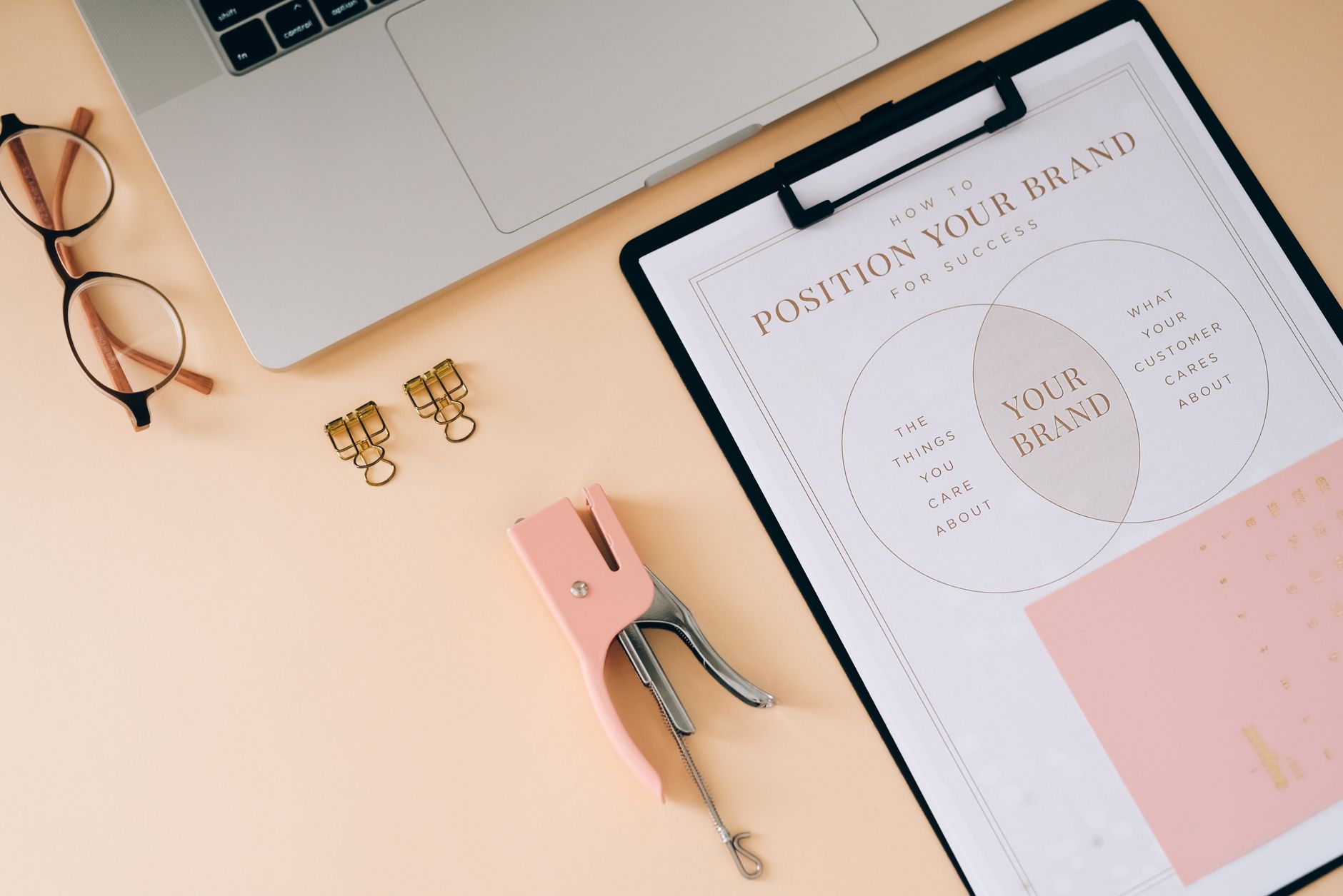 Flat lay of colourful branding stationery illustrating a fruit-inspired brand palette for a small creative business